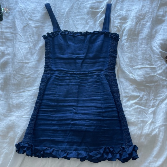 Reformation Dresses & Skirts - Reformation Navy Linen Dress Size 6